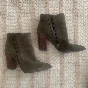 Velvet Point Toe Booties